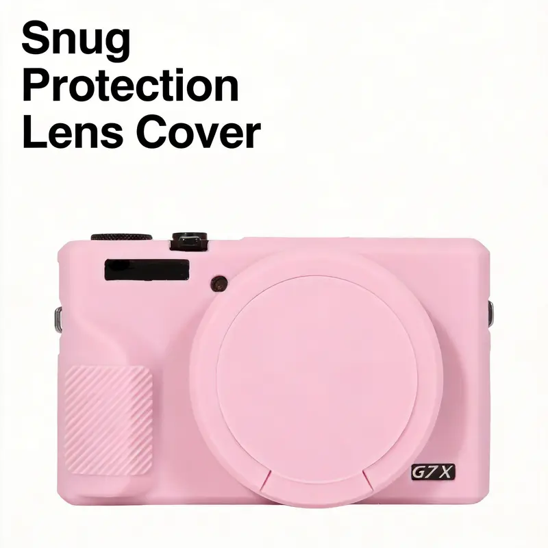 Silicone Camera Case with Removable Lens Cover, Scratch-resistant & Wear-resistant Camera Protective Cover for G7X Mark 3, Durable Camera Accessories