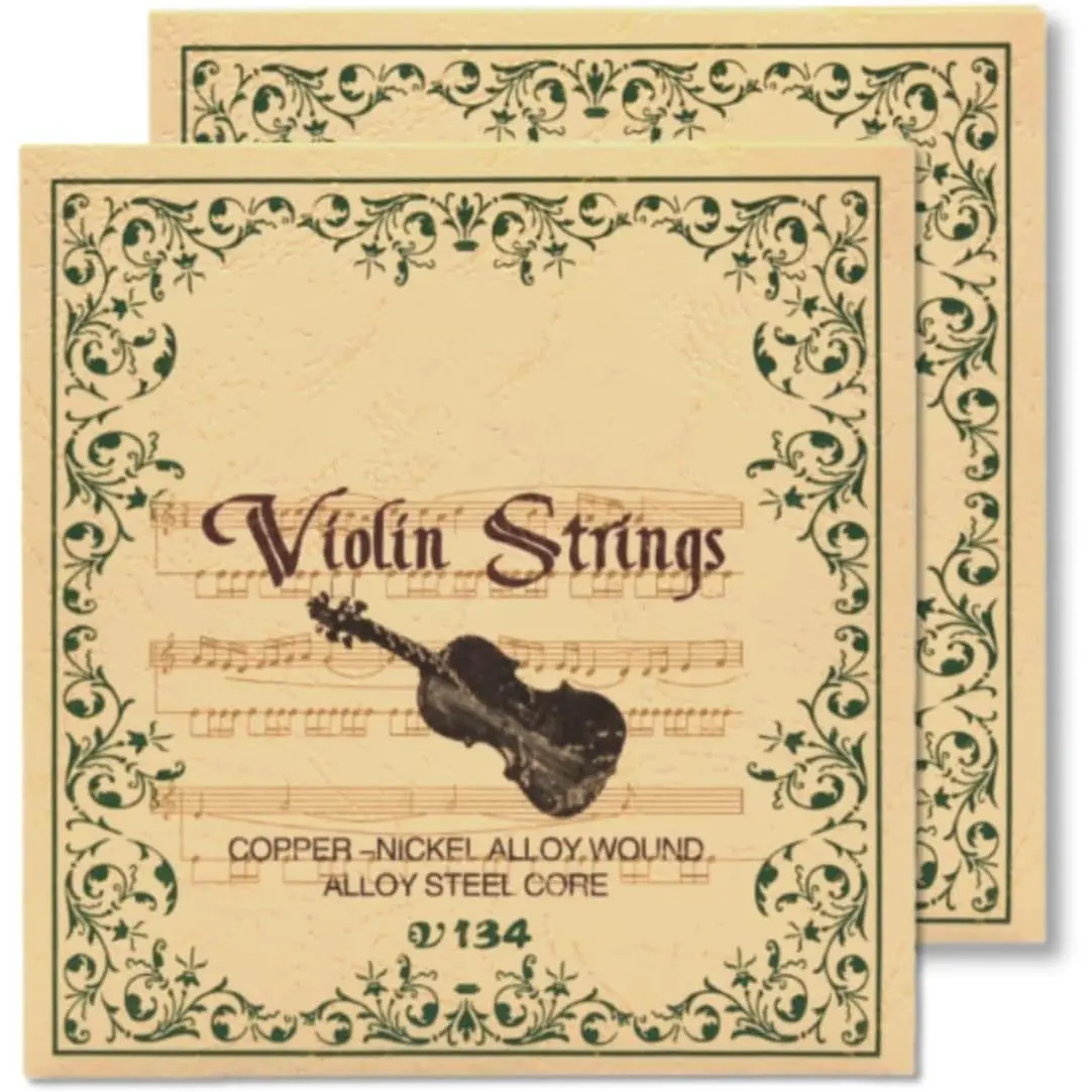 2-Set Violin Strings Nickel Steel G-D-A-E Ball End for 4/4 to 1/4