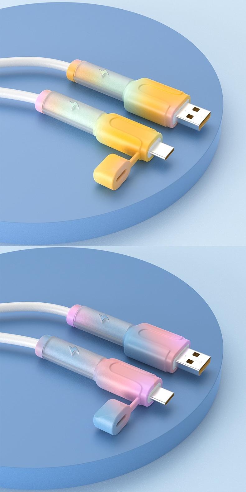 Data cable protective cover, charging cable protective cover, anti-break connector protective cover, suitable for IOS and Android phone charging cables