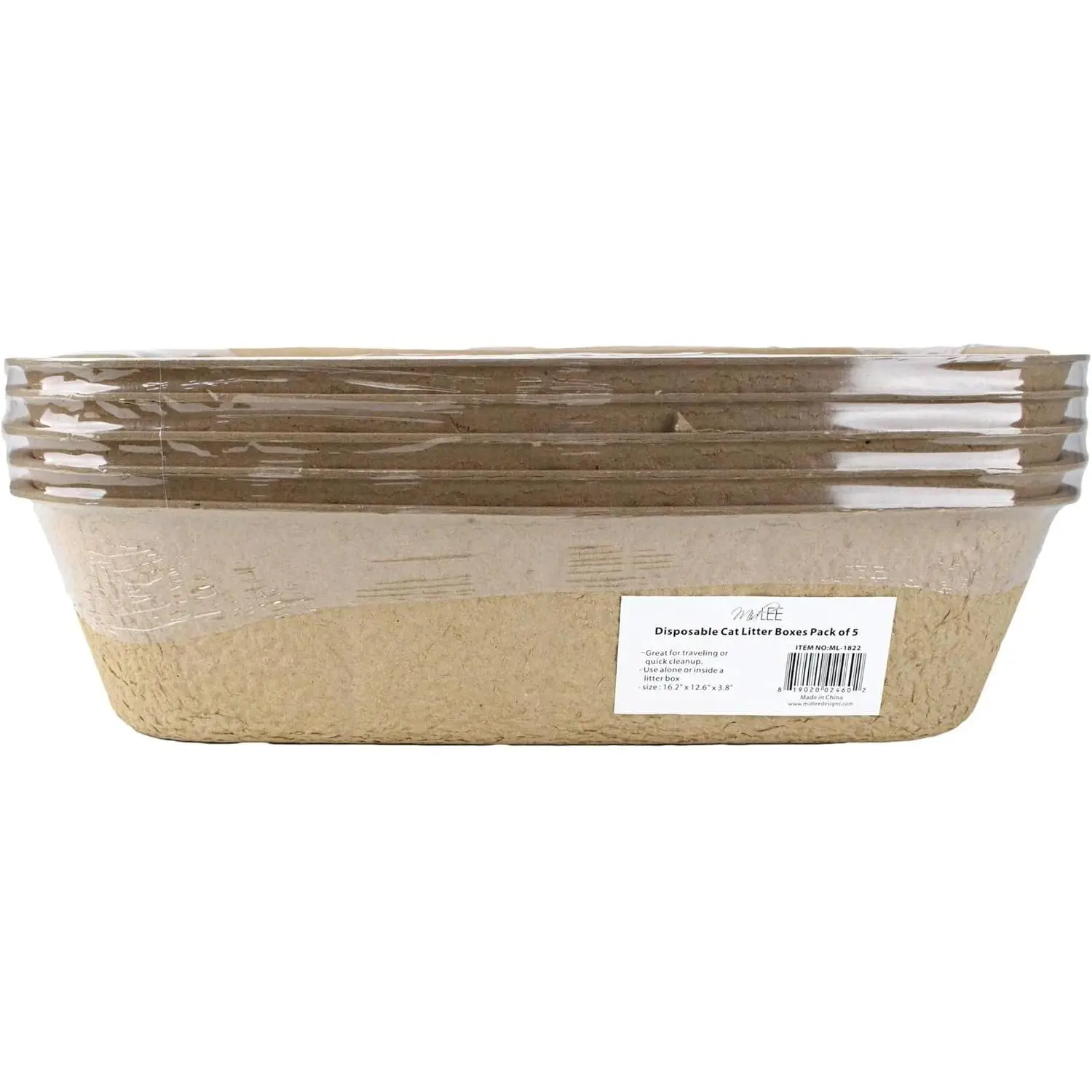 Disposable  Litter Boxes, Pack of 5 | Travel Portable,  Tray Liner Pan