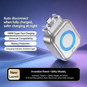 Smart Auto-Stop Charger Protector for iPhone and Android, Overcharge Protection Adapter, Full Charge Disconnect, Nightly Safety, Portable Battery Guard