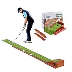 Golf Putting Mat For Indoor Use, Full Indoor Putting Green Practice Aid For Home Golf Training, Alignment Lines, Ball Return, Non-Slip Surface, Easy Setup, Durable Turf, Perfect For Practice Sessions, Office Or Den
