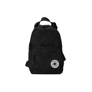 Converse Minimalist Casual Travel Backpack for Men and Women – Classic Round Logo Polyester Bag in Black