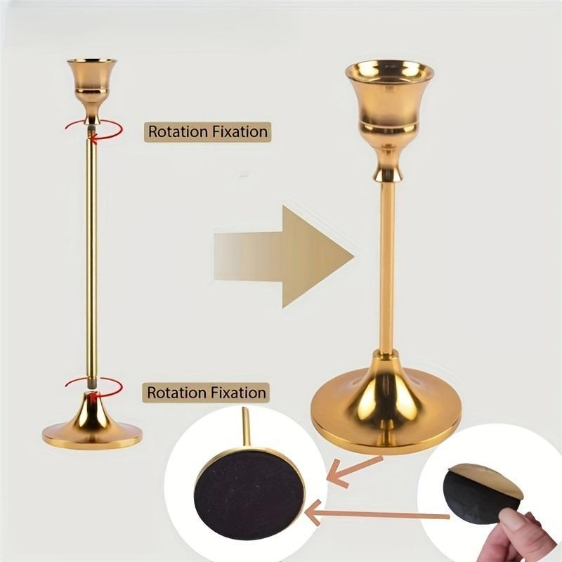 Elegant Romantic Vintage Metal Candle Holders, 30-Piece Set Candle Stands, Candlestick for Wedding, Dinner, Halloween and Home Interior Decor Ornaments, Interior Decoration Accessories