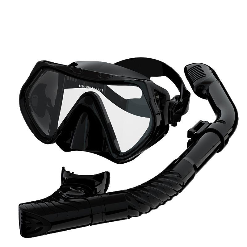 Diving Goggles Snorkeling Full Dry Snorkel Set Large Frame Swimming Goggles Liquid Silicone Swimming Equipment Diving Goggles  stealth snorkel