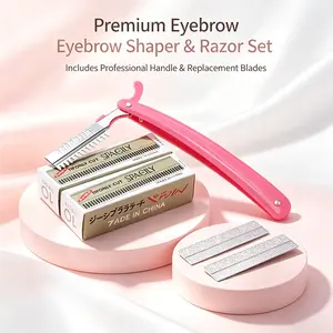 Professional Eyebrow Trimmer Blade Set for Women, Safe Makeup Artist Tool Kit, Beginner-Friendly Brow Shaping Kit, Essential Beauty Accessories