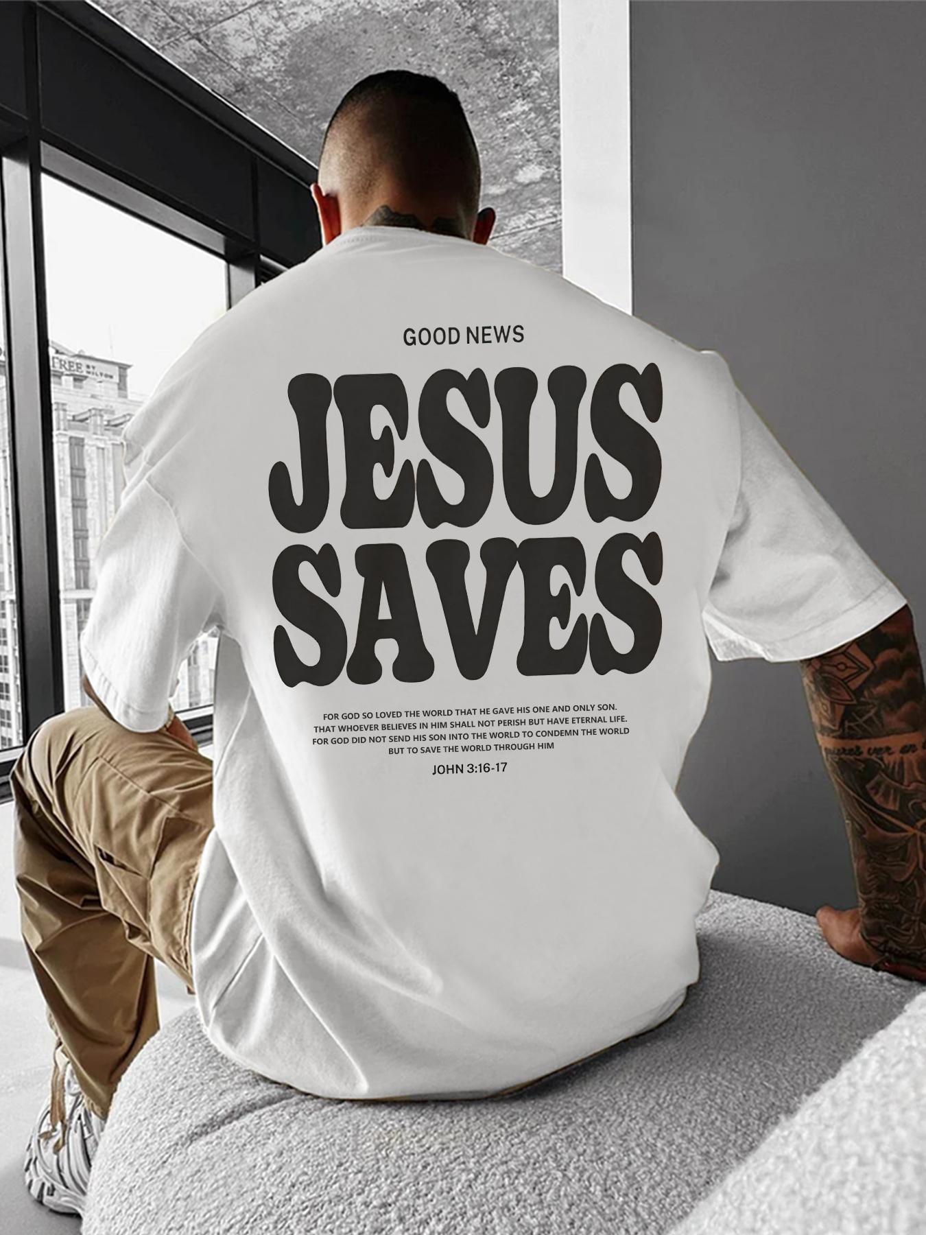 Men's Letter Print Round Neck Tee, Regular Fit Casual Short Sleeve Crewneck T-shirt for Daily Wear, Men's Top for Summer