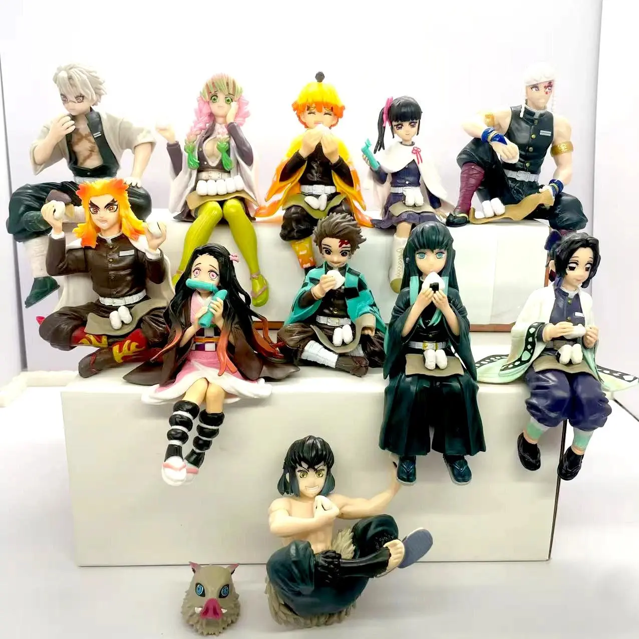 Anime Demon Slayer Action Figures Tanjirou Tomioka GiyuuZenitsu Kochou Nezuko Anime Figure Collect Kid Doll Toys for Children