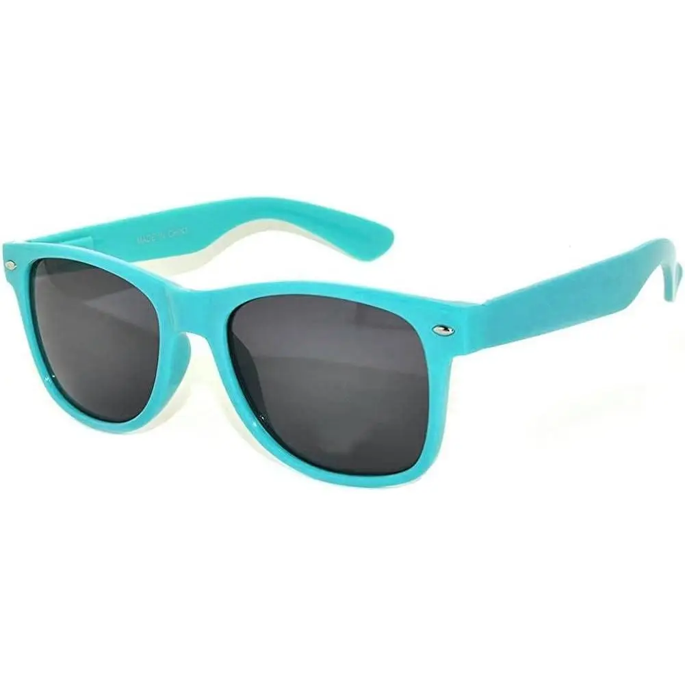 Classic  Sunglasses 80s Style with Clear Lens,  Lens Nerdy Colorful Frames