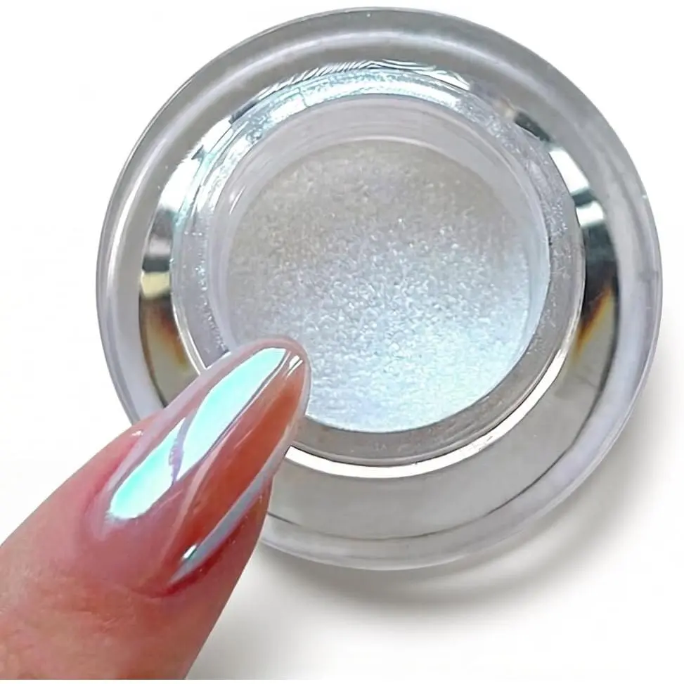 Moonlight Chrome Nail Powder, Unicorn Mermaid Chrome Powder for Nails, Aurora Nail Powder Iridescent Nail Chrome Powder, Nail Art Glitter Decoration for Home DIY Salon Manicure Pigment