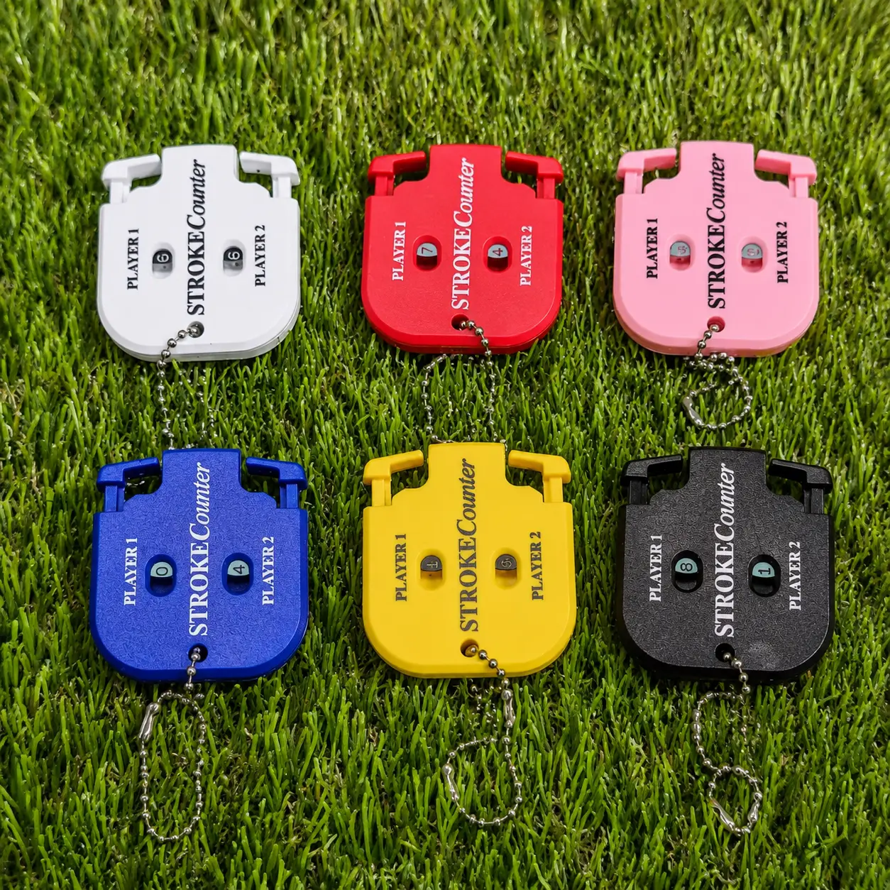 Manual 2-Wheel Golf Score Counter, Square Design Durable Mechanical Tally Device for Accurate Stroke Tracking on the Course, Golf Players