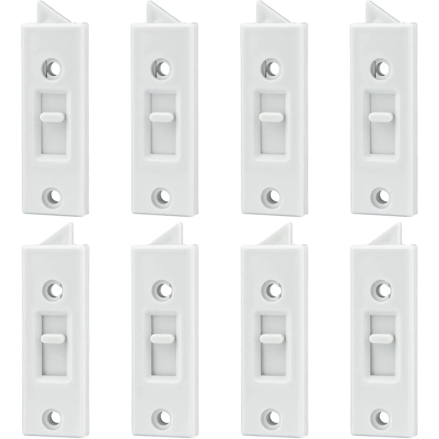 8 count Window Latch Locks Spring  Window Tilt Latch  Part by ,Vinyl Plastic Construction,Window  and Hardware 2 Inch Hole Center Spacing Sliding Lock White