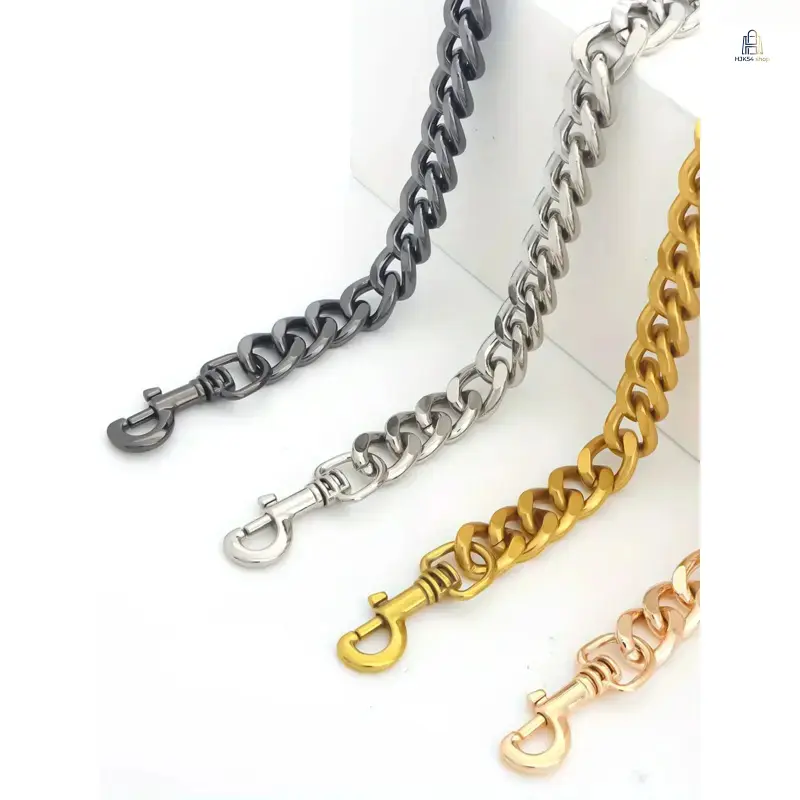 Classic Metal Purse Chain, Heavy Duty Replacement Shoulder Strap for Women's Handbag and Crossbody Bag, Durable Extender, Birthday Gift, Cast Iron, Plain, Adults