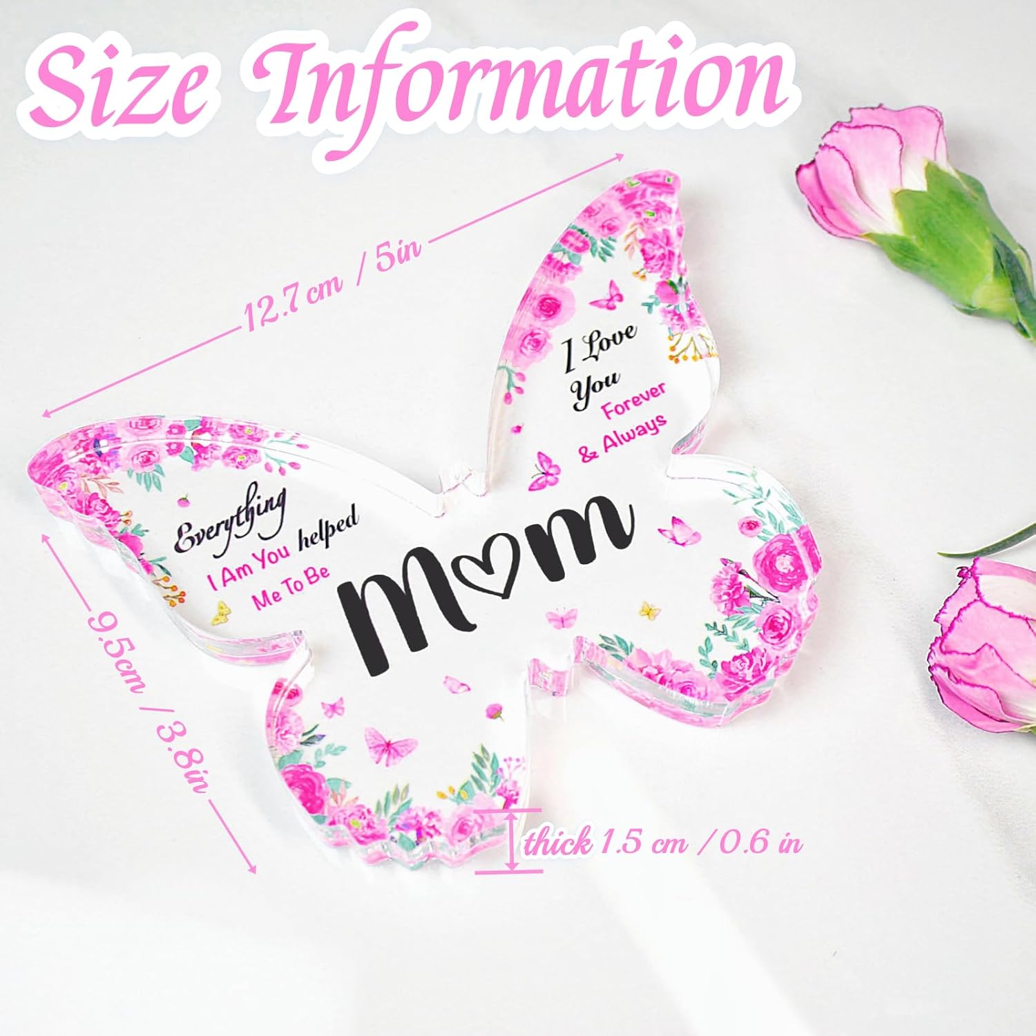 Mothers Day Gifts for Mom - Engraved Butterfly-Shaped Plaque Decor 5 x 3.8 Inch - Mom Birthday Gifts from Daughter Son - Birthday Christmas Mothers Day Gifts for Mom, Ideas Mothers Day Gifts for Mom - Engraved Butterfly-Shaped Plaque Decor 5 x 3.8 Inch - Mom Birthday Gifts from Daughter Son - Birthday Christmas Mothers Day Gifts for Mom, Ideas