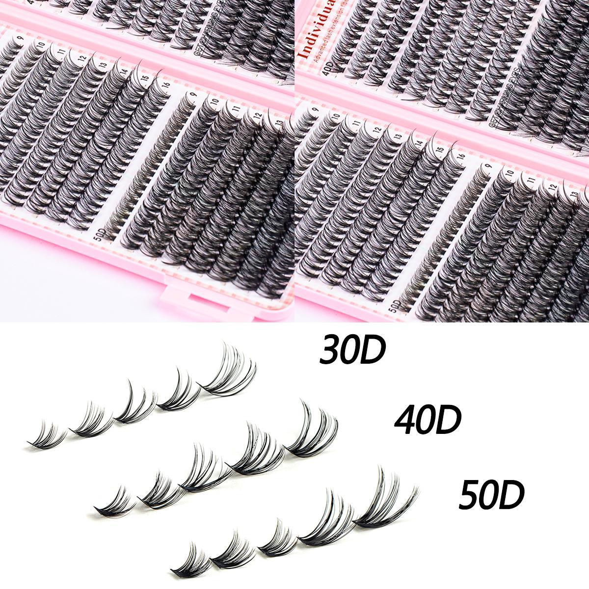 Natural Look Eyelash Extensions Set with False Lashes, Tweezers, Glue, Remover and Fixer, Professional Accessories for Women's Summer Makeup, Diy Lash Cluster