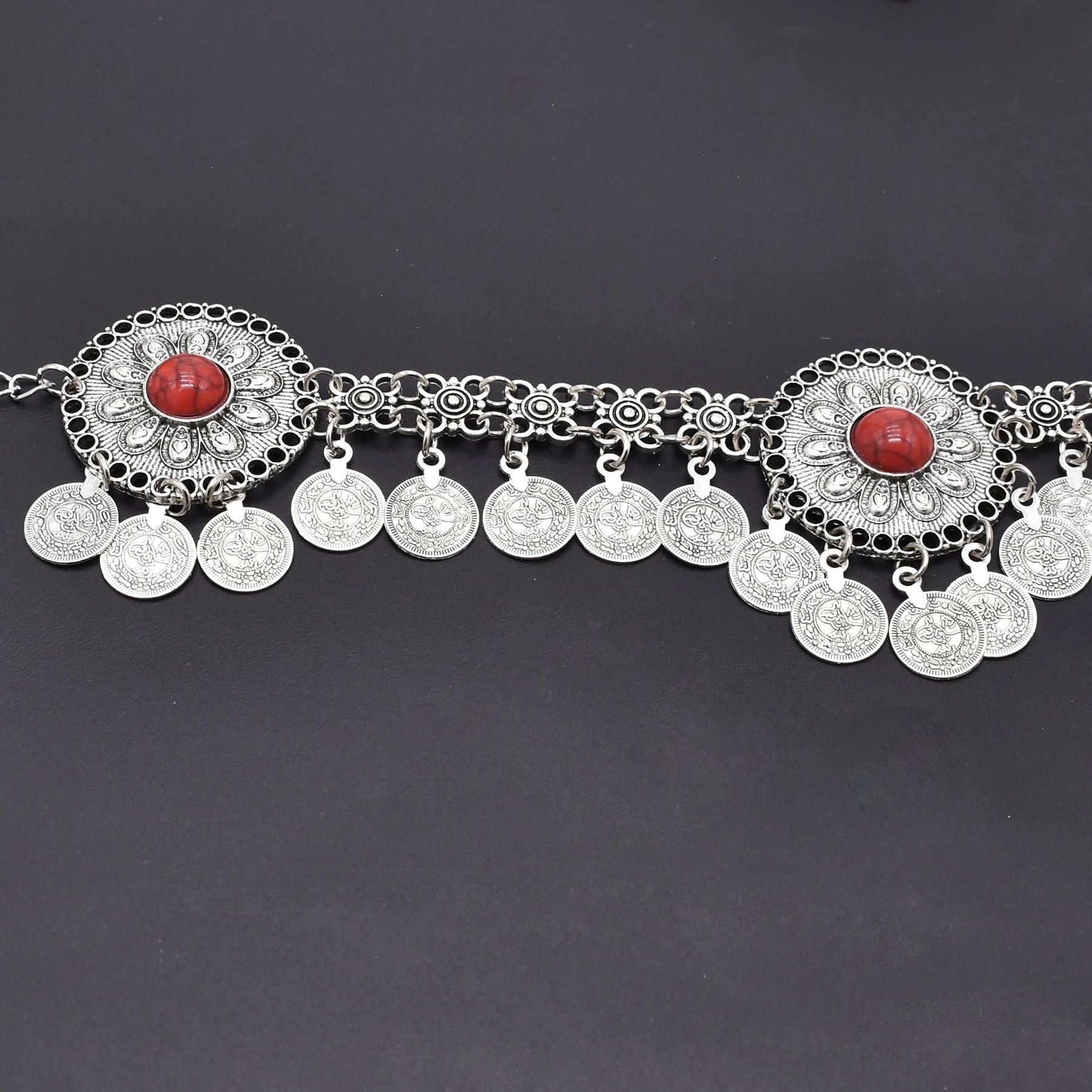 Vintage Coins Headband Head Chains Headpiece Boho Gypsy Ethnic Trible Hair Accessories Afghan Turkish Charms Female Hair Jewelry