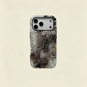 Animal Print Cheetah Zebra Tiger Phone Case , Shockproof Rugged Cover Dual Layer Soft TPU Hard Bumper Shell for iPhone 11 12 13 14 15 16 17 Pro Max Plus
