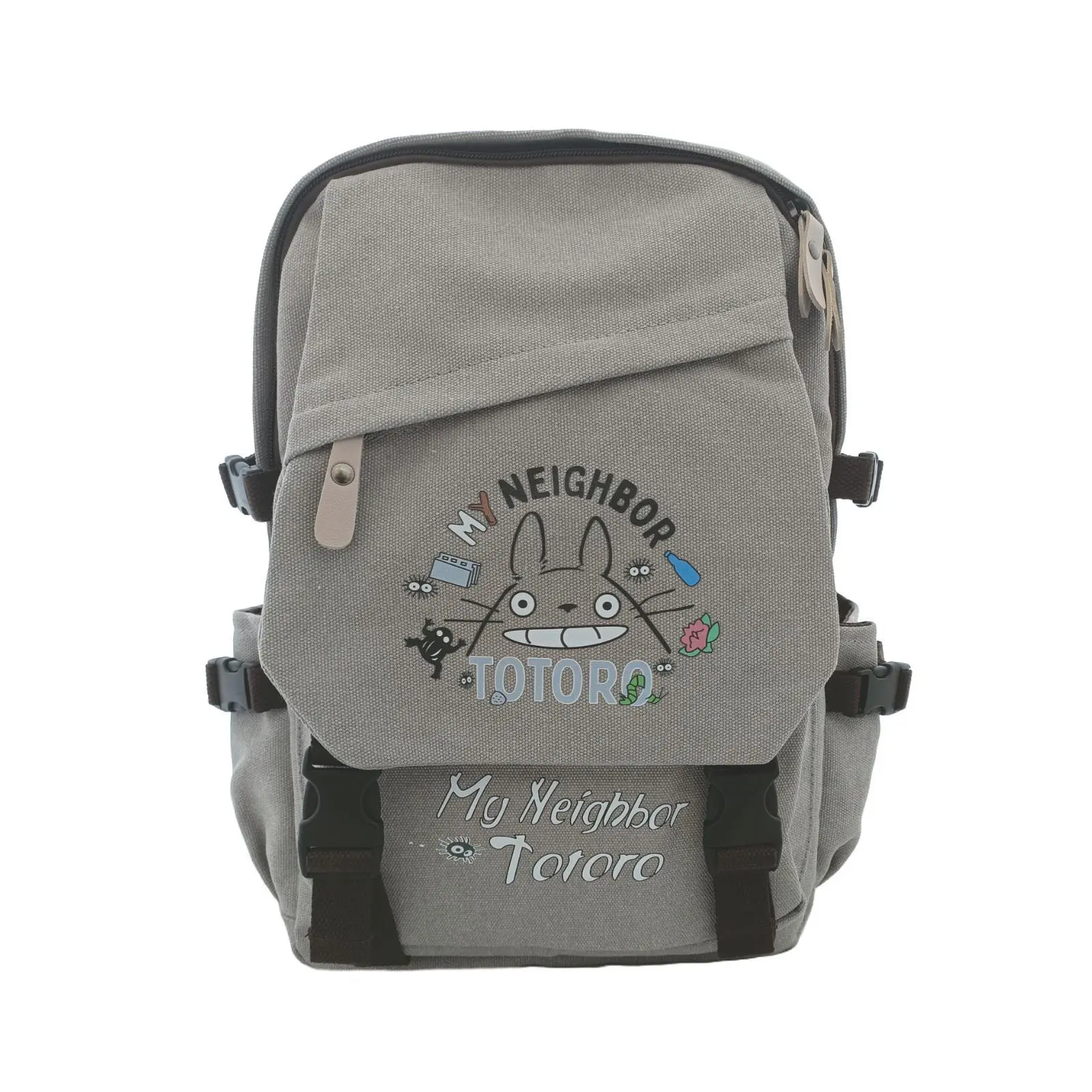 My Neighbor Grey Backpack Anime Kawaii Laptop Studio Travel Ghibli Bag