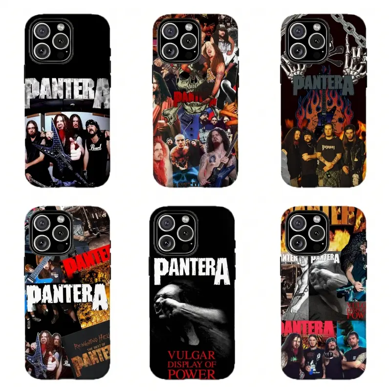 P-Pantera Iconic Groove Metal Band Phone Case,Classic Thrash Metal Fan Aesthetic Case,For iPhone 17 Pro Max 16 15 14 13 12 11 8 7 Plus Pro Max/X/XS/XR and for Samsung S21 S22 S23 S24 S25 S26 Fe/Plus/Ultra,Best Gift Idea, Protection Casing