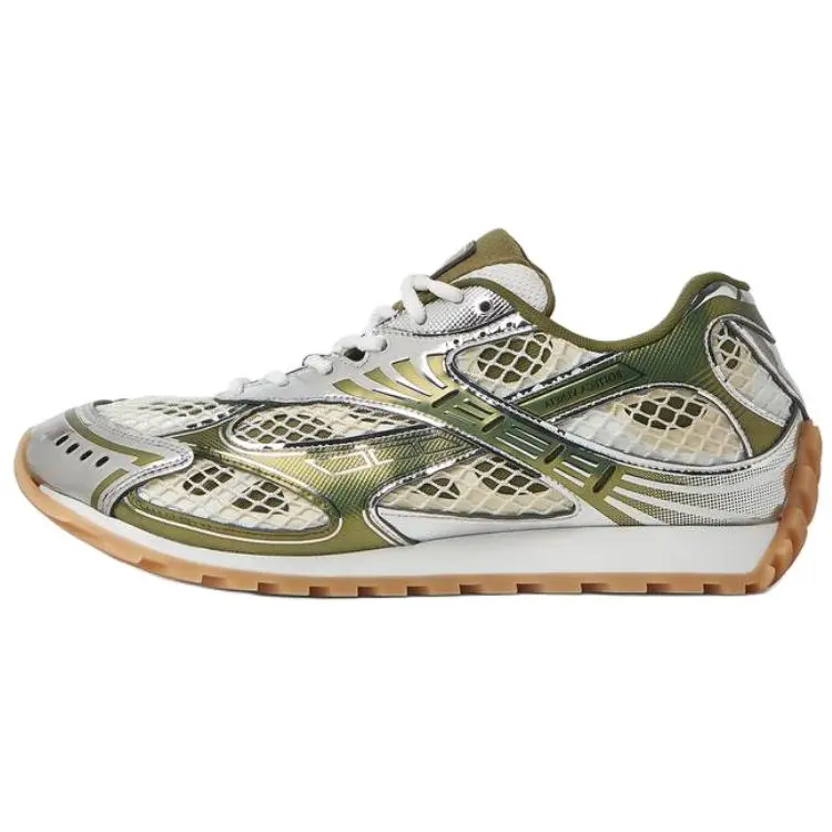 Men's Bottega Veneta Orbit Closed Round-Toe Lace-Up Low-Top Casual Footwear Trainers - Earthy Brown & White Trending Shoes, Maison Mihara Verifiable with Credentials for Global Authentication