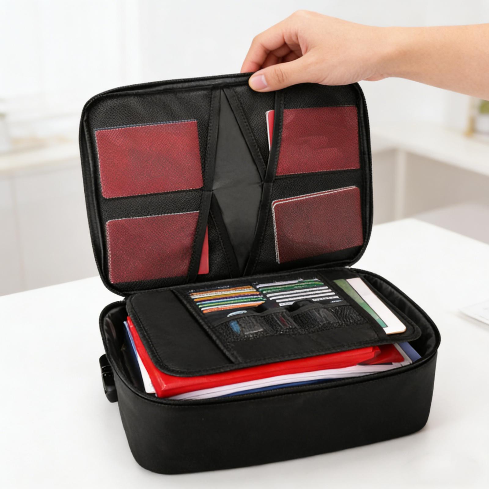 Large Fireproof File Bag, Suitable for Storing Valuable Office Documents And Materials, Safely Storing Briefcases, And High-Temperature Resistant Glass Fiber Fireproof Bag NEW