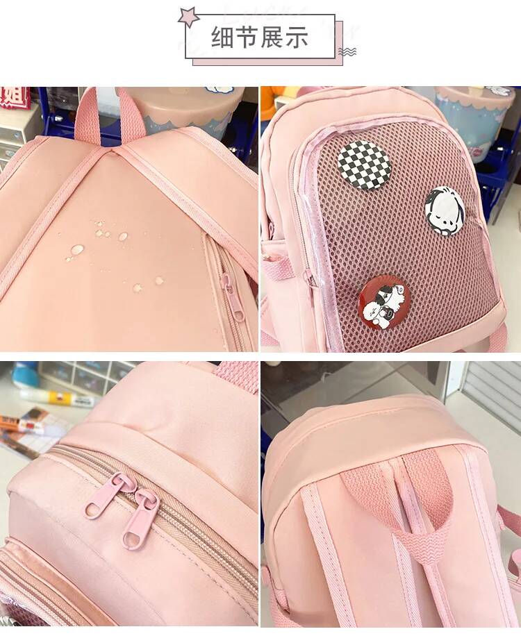 Y2K Cute Mini Backpack Women Fashion ItaBag Sweet Girl Transparent Rucksack DIY Personality Display Knapsack Lolita Shoulder Bag