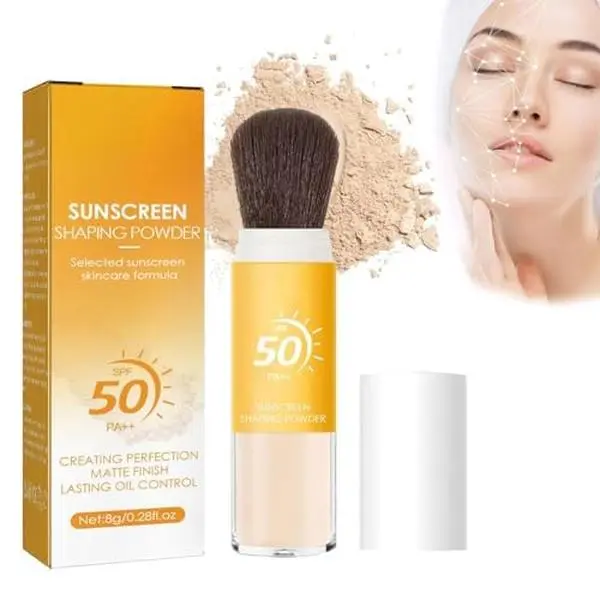 Sunscreen Setting Powder,Mineral Matte Finish Loose Face Powder, SPF 50, Natural, Translucent, Oil Control, Minimizes Fine Lines & Pores