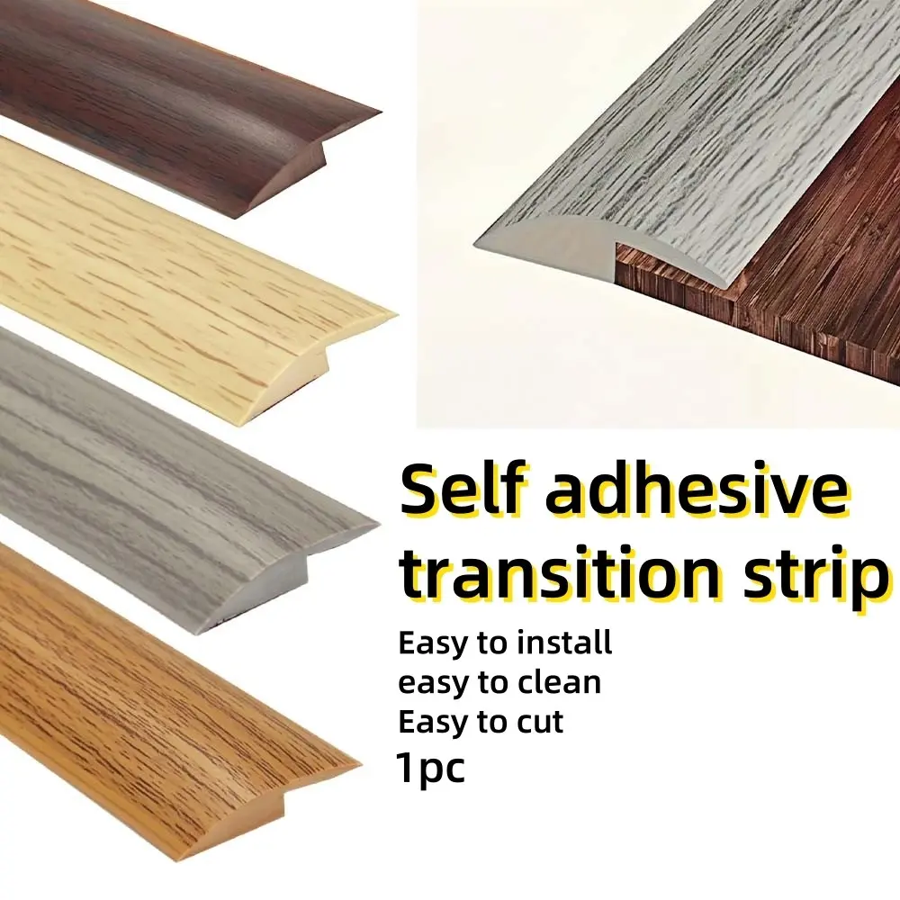 39.37inch Self-Adhesive Floor Transition Strip, Anti-Slip Vinyl Seam Tape for Carpet and Stairs, Durable Pvc Material, Easy Installation, Durable and Reliable