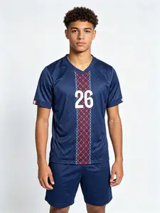 26 27 New Football Kit Set, European Championship Jersey, Paris Eiffel Tower City Sports Suit, Short Sleeve Shirt, Shorts, Training Gear
