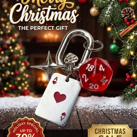 Dice & Poker Card Design Keychain, Casual Trendy Keychain for Car Keys for Women & Men, Fashion Accessories for Daily Use,Christmas ,Thanksgiving , Gift