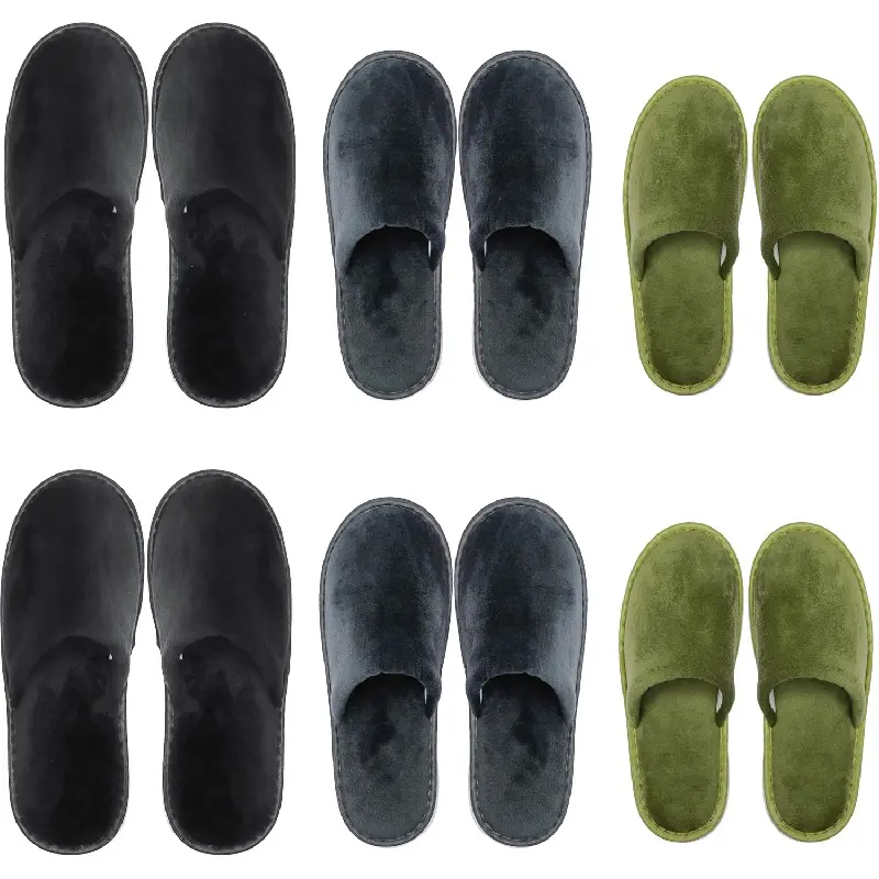 6-10 Pairs Spa Slippers, Non Slip Disposable Slippers For Guest, Washable Reusable, Which Can Be Used As Women Men, House, Indoor, Bathroom, Bedroom, Hotel, Bride Slippers