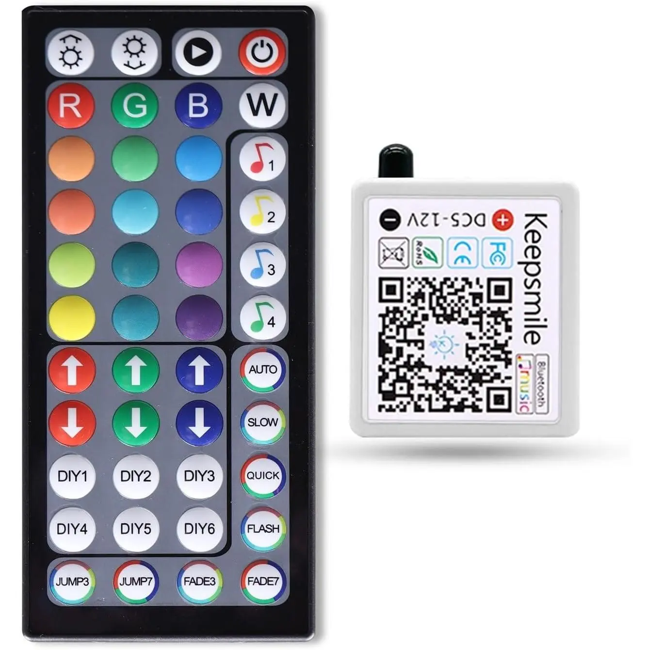 App  Controller and 44  IR Remote Control, Suitable for 24V RGB led Strips
