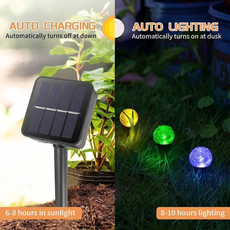 Solar Powered LED Light, 1 Count Waterproof LED Light, Outdoor Decorative Light for Garden, Yard, Lawn, Party, Wedding, Festival