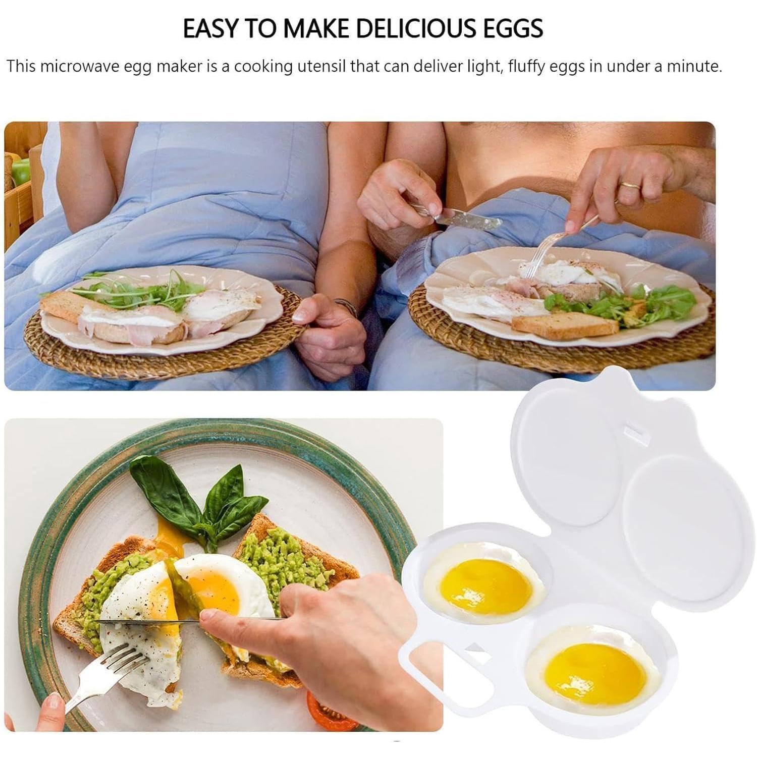 Portable Microwave Egg Cooker with Lid, Compact Design for Quick Cooking, Ideal for Indoor & Outdoor Breakfast Use