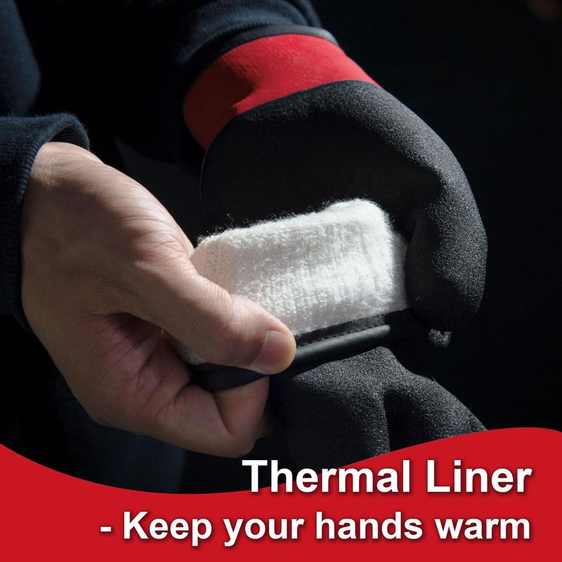 KAYGO Winter Waterproof Thermal Work Gloves with Double Latex Coating & Insulated Warm Liner for Cold Weather Protection