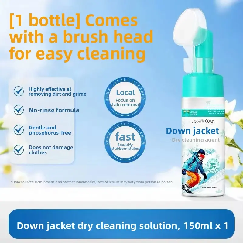 Huang Yu Down Jacket Cleaner, Dry Cleaning Agent, No-Rinse Laundry Detergent. A magical cleaning solution that eliminates the need for rinsing after use