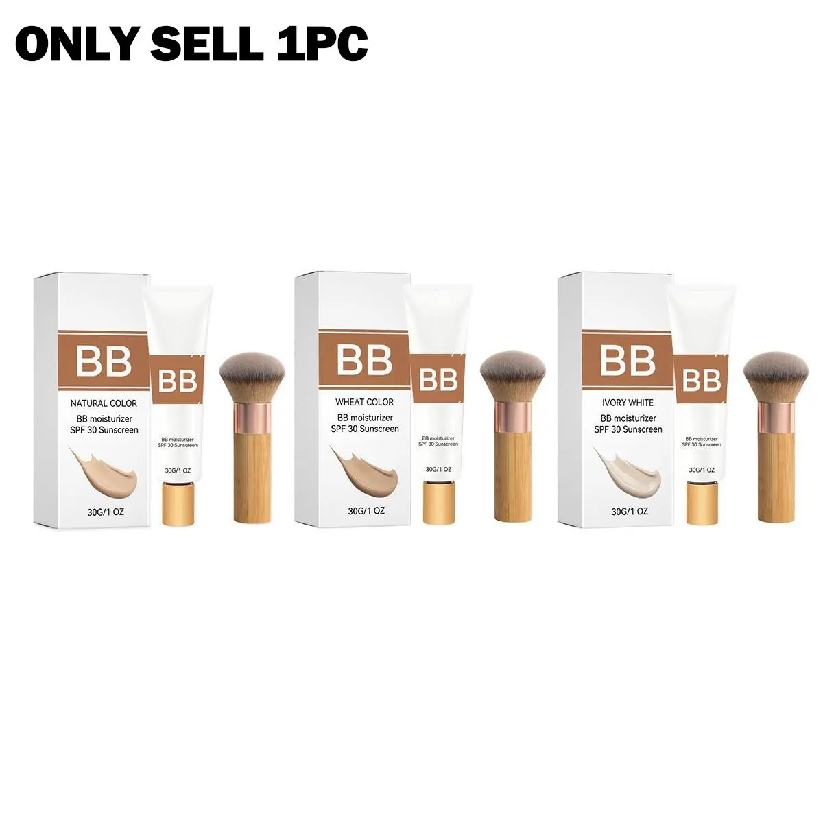 Moisturizing Sunscreen SPF UV Bb Cream, Gentle Lightweight Hydrate Hydrating Freshness, Smooth Fit Flawless Fine Texture Coverage Bb Cream, Moisture-Rich Moisturizer Protective Makeup Bb Cream With SPF, Bb Cream Tinted Moisturizer With Spf