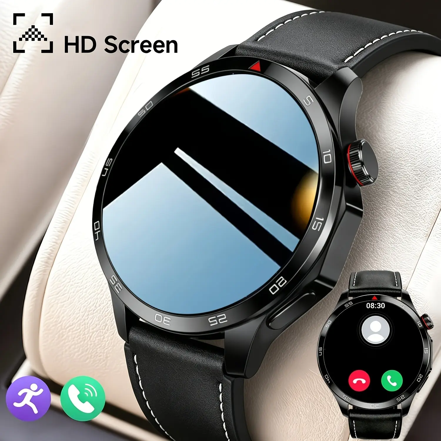 2026-HD Smart Watch Band, High Definition Full Touchscreen, Unisex Design, Wireless Calling/sms, Multiple Sports Modes, Fitness Tracker