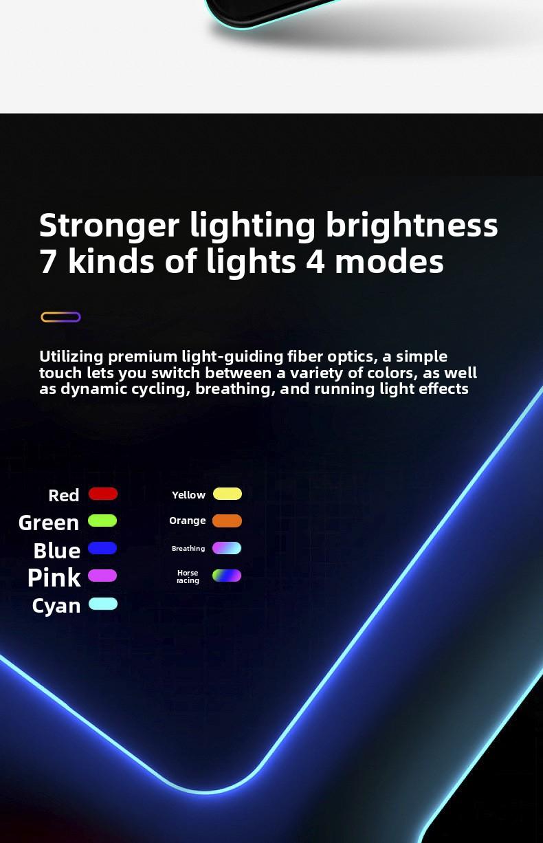 XXL Gaming Mouse Pad with Magnetic Wireless Charging, RGB Black Mousepad Desk Mat with 15W Fast Charger, Waterproof Laptop Writing for Office, Home, Gaming Desktop Accessory