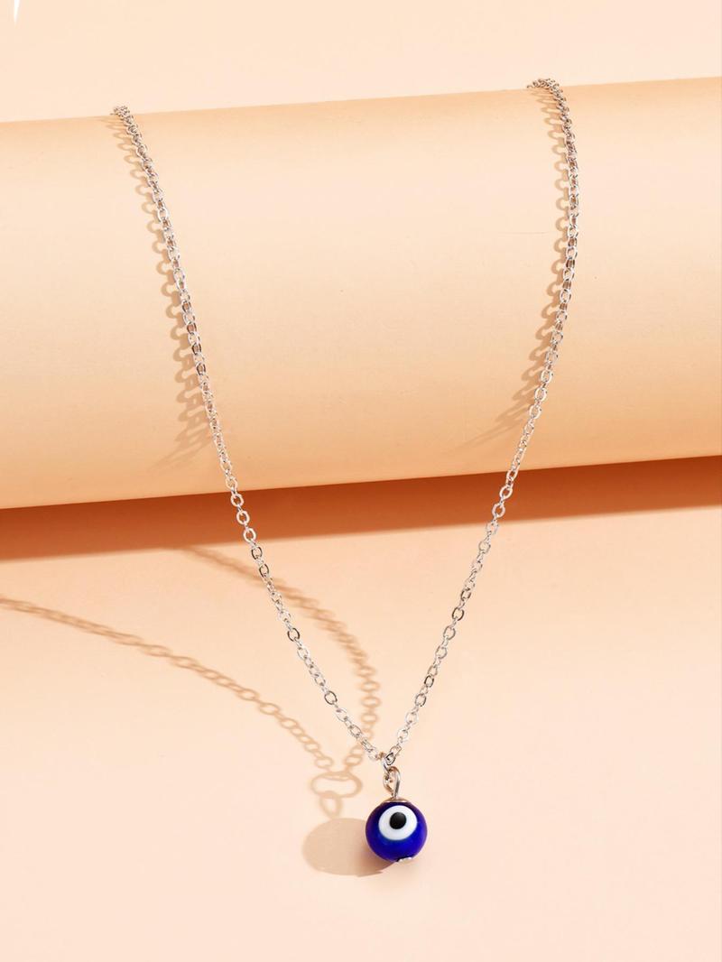 Devil Eye Design Pendant Necklace for Galentine's Party Style, Elegant Fashion Alloy Vintage Jewelry Accessories, Daily Holiday Party Gathering Gifts, Dainty Necklace