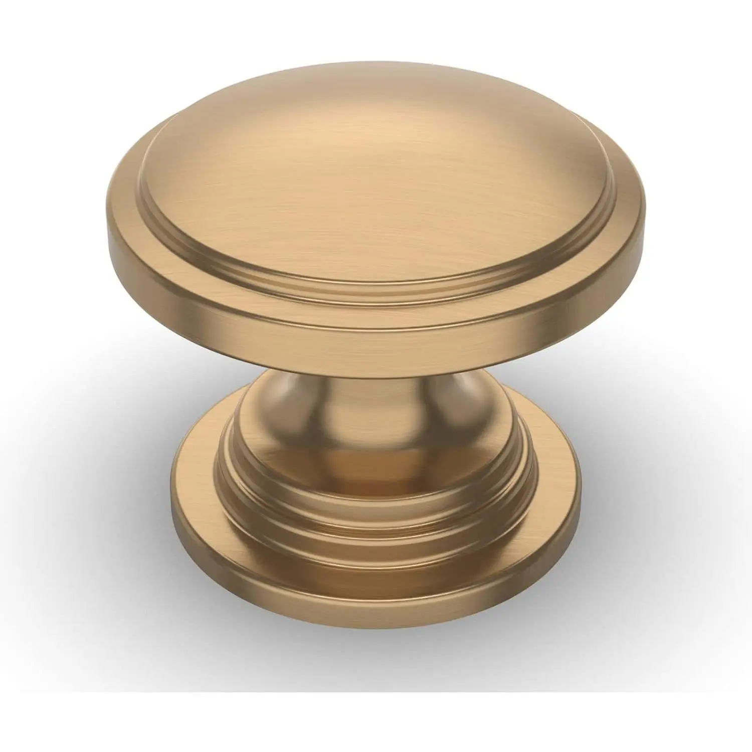 10 Pack 1-1/4 inch Kitchen Cabinet Knobs Champagne Bronze Cabinet Knobs Bedroom Dresser Gold Round Drawer Knobs Single Hole Cabinet Pulls