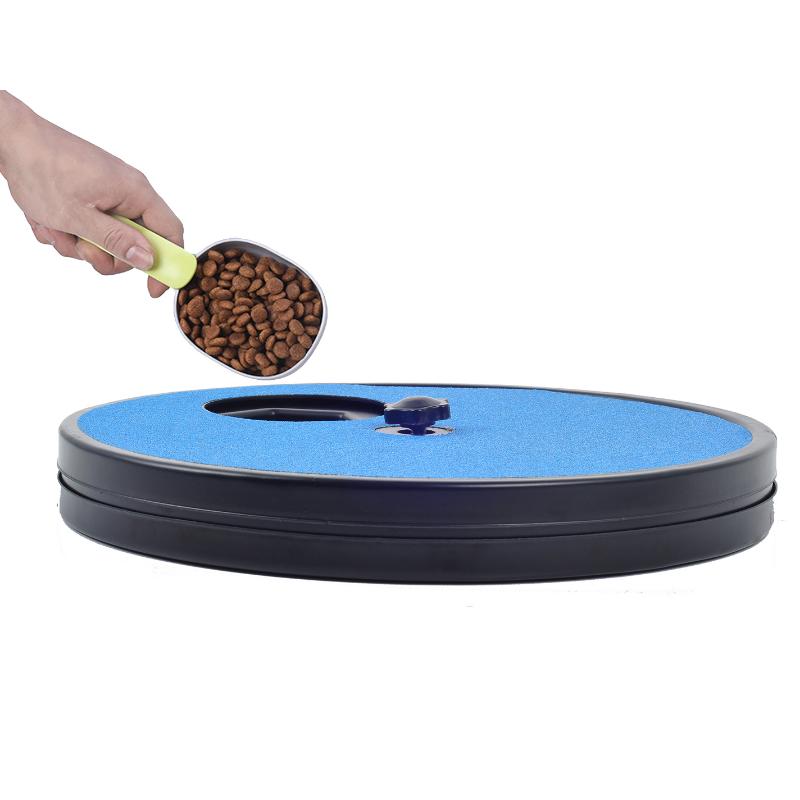 Multifunctional Interactive Dog Nail Grinder and Scratch Pad with Alteractive Dog Food Dispenser Plate Toy and Training Plate Bowl