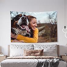 Custom Tapestry Upload Images Banners and Signs Customize For Bedroom 40 * 30 inch Horizontal