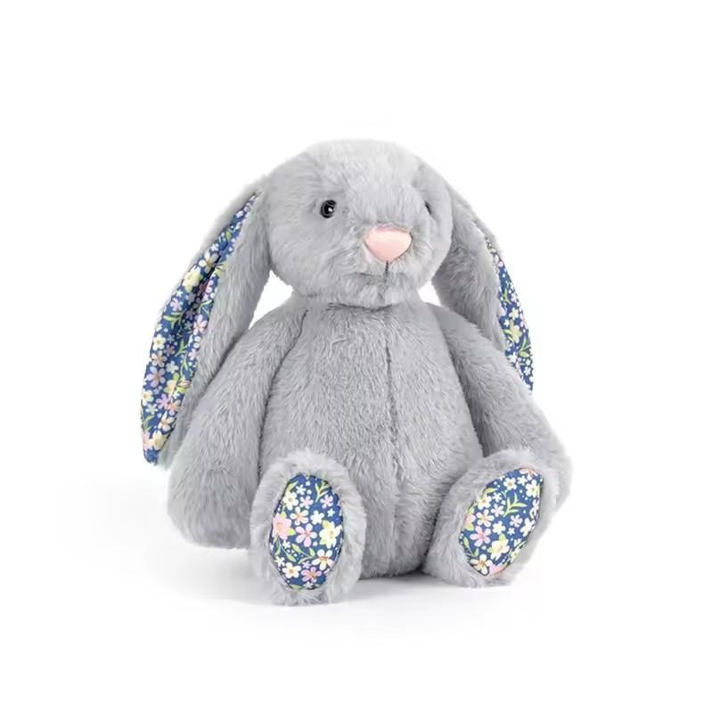 Bonnie Rabbit Plush Toy with Floral Ears Kawaii Stuffed Doll Soft Sofa Cushion Kids Birthday Gift Room Decor