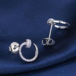 12PCS Real 925 Silver Earring Backs Replacements, 18K White , Secure Ear Locking for Stud Nut for Posts, 6mm