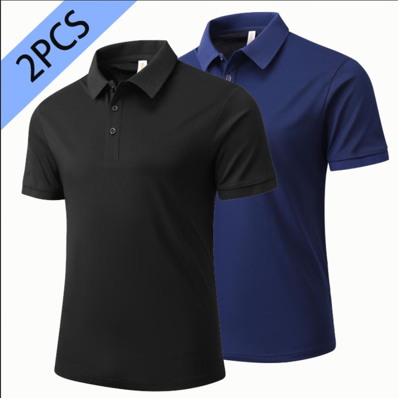 2PCS 2026 New 8688 Short Sleeve Polo Shirt 180g Group 180g Top