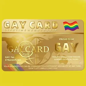 Glossy Bright PVC Pride Identity Cards, Double Sided Rainbow Stripes, Lgbt Keepsake Souvenir, Perfect Gift for Pride Events