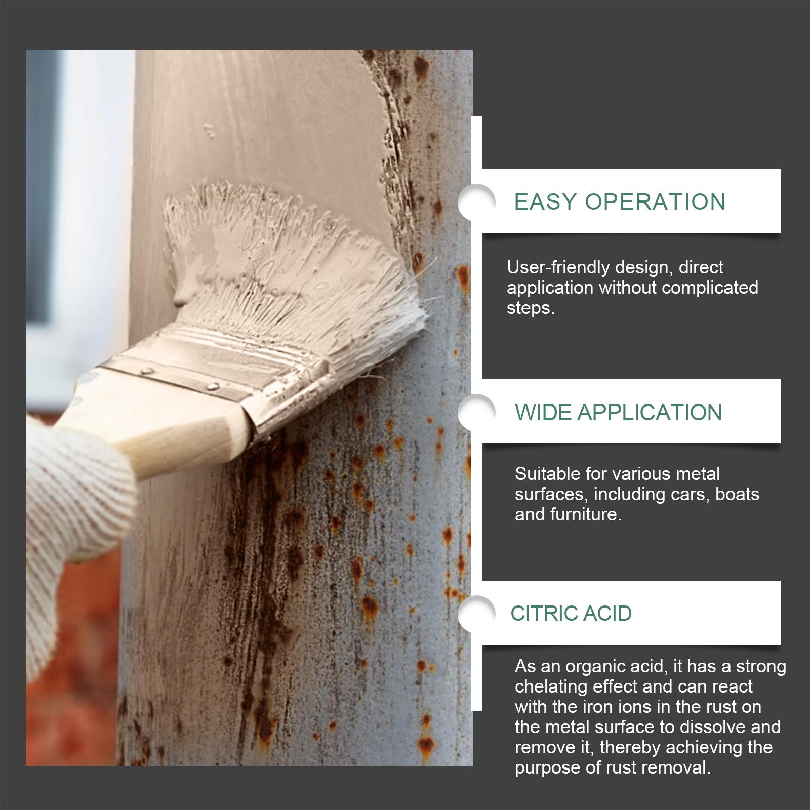 Jakehoe Metal Rust Removal Paint, Metal Surface Rust Prevention Durable Protection Rust Quick Dry Rust Removal Paint