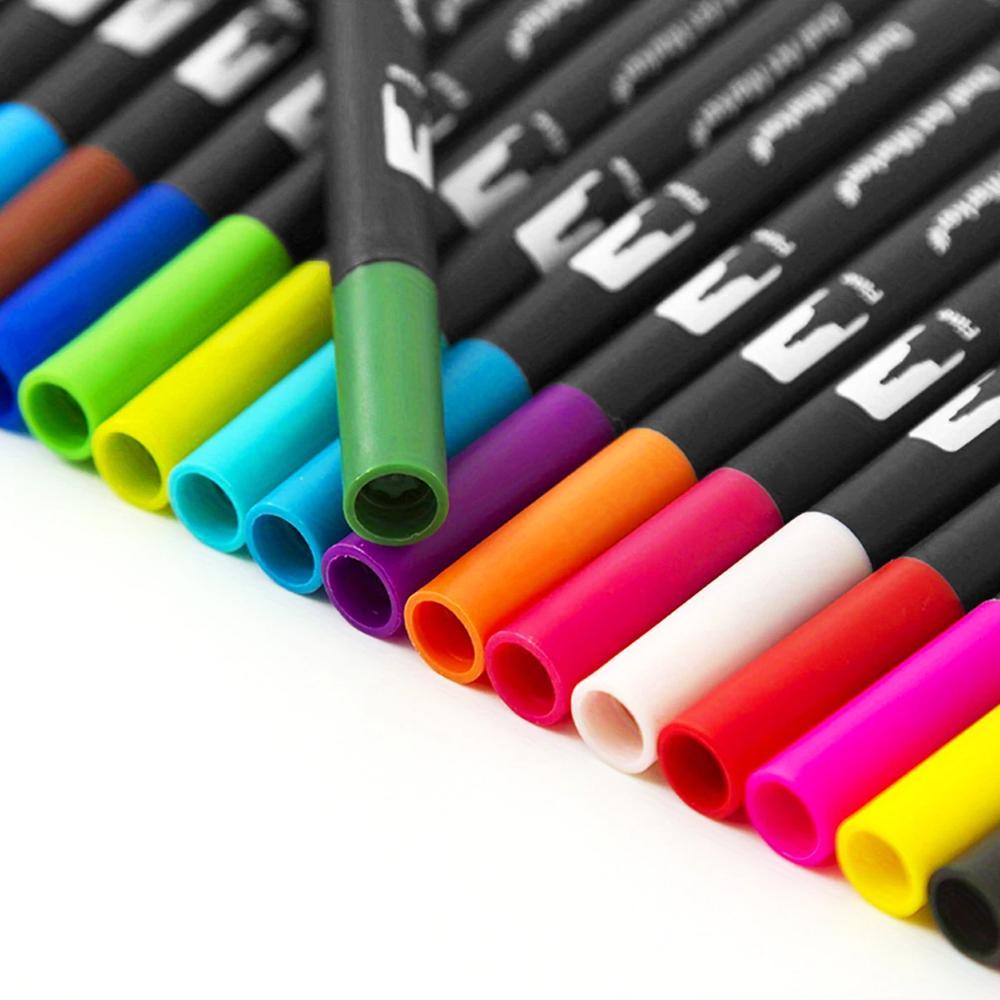 72/100/120/168 Color Dual-Ended Markers Art Brush Set Art Materials for Children, Professional Drawing and Doodling Supplies for School and Home