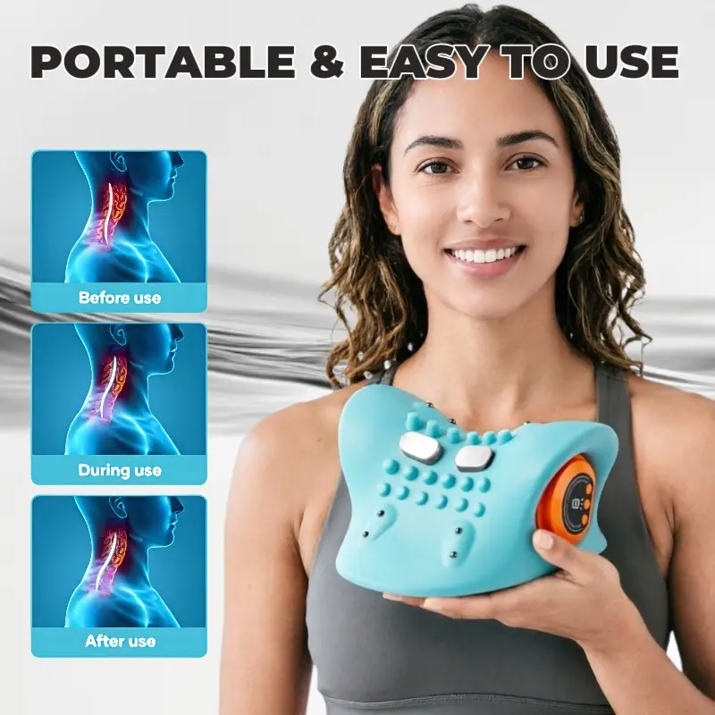 1pc Shoulder Neck Massager, Wireless Electric Massage Device, Professional Neck and Shoulder Massager, Ideal Gift for Parents, Promotes Sleep